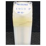 1959 P Silver Quarters Sealed Ms 63 Roll