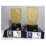 2 NIB Creative 3D Visualization Lamps, night