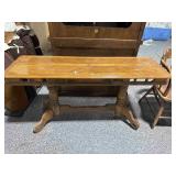 Vintage solid wood entryway table- 54in x 17in