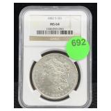 1882 S Silver Morgan Dollar Ms64