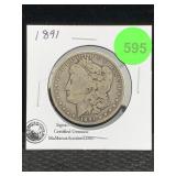 1891  Silver Morgan Dollar