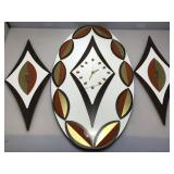 MCM Empire Art Products Large 3-Piece Wall Clock