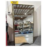 Metal framed mirror 30on x 60in - minor damage -