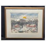 Cuca Romley Signed LE Colored Etching On Paper.