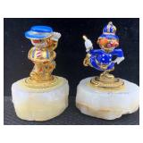 2 Double Signed w/ Best Wishes Ron Lee Miniature