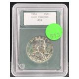 1963 Silver Franklin Half Dollar Proof Cased