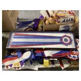 Collection of award show ribbons