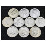 10-silver 40% Half Dollars
