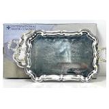 Chippendale Handled Serving Tray, silver plated