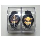 2 NIB Star Wars 3-D Arts Hologram Watches. Darth
