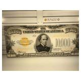 1934 $10,000 Gold Note print on canvas
