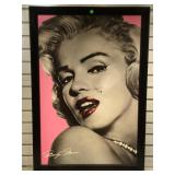 Framed Marilyn Monroe giclee on board