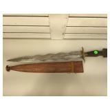 Hand made Kris knife with sheath made in