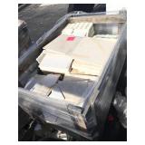 Pallet of white marbled stone 12 inch tiles