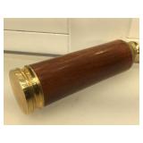 Wood and brass spyglass with lens cover