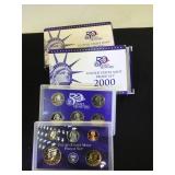 2- 2000 US MINT PROOF SETS