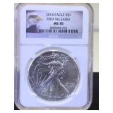 2014  NGC MS70 AMERICAN SILVER EAGLE