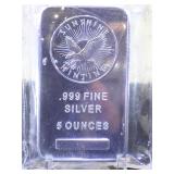 5 oz. .999 Fine Silver Bar, Sunshine  Minting