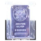 5 oz. .999 Fine Silver Bar, Sunshine Minting
