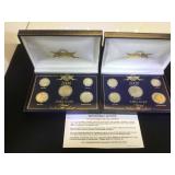 2- sets of 2000 plated commemorative coin sets