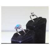 2- Sterling 1- turquoise Southwest style rings