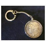 1885-O Morgan Silver Dollar keychain