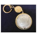 1890-O Morgan Silver Dollar keychain