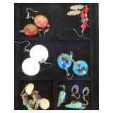 7- pairs of Southwest style fashion earrings