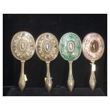 Lot of 4 new Kalifano enameled hand mirrors