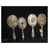 Lot of 4 new Kalifano enameled hand mirrors