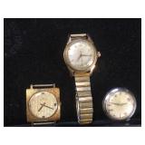 Lot of 3 vintage watches for parts or repair -
