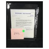 Signed letter by Kirpal Singh (guru) on official