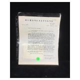 Signed letter by Kirpal Singh (guru) on official