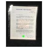 Signed letter by Kirpal Singh (guru) on official