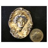 Antique Sterling Art Nouveau pin,