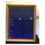 Wood & glass top display case, 13 in. By 16 in.