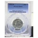 1952-D PCGS MS64 washington Quarter
