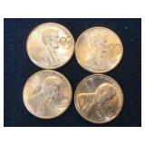 4- 1989 pennies w/ I Love you hearts