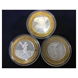 3- Silver Strikes $10 Gaming Tokens,New York New