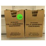 2 boxes of 5.56mm ammo on clips - 40 rounds total