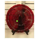 Vintage Ruby Flash serving platter