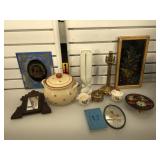 Lot of assorted items incl. antique candle