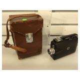 Vintage Cine-Kodak 8mm movie camera with leather