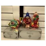 Kurt Adler Polonaise Chris ornaments with boxes -