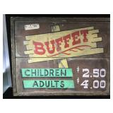 Vintage farm-found hand made Buffet sign