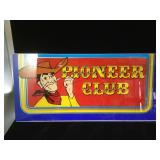 Vintage Pioneer Club slot glass insert