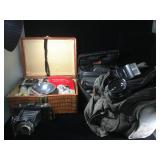 Camera lot incl. Polaroid, Kodak, telephoto lens