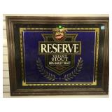 Miller Reserve large beer sign framed 36x28