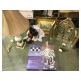 Lot of assorted items incl. marble lamp