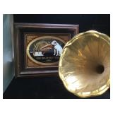 Victor Talking Machine mirror and antique horn